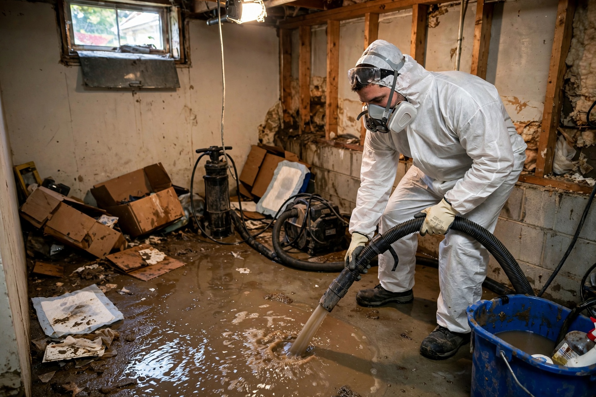 sewage cleanup in Smallwood Village